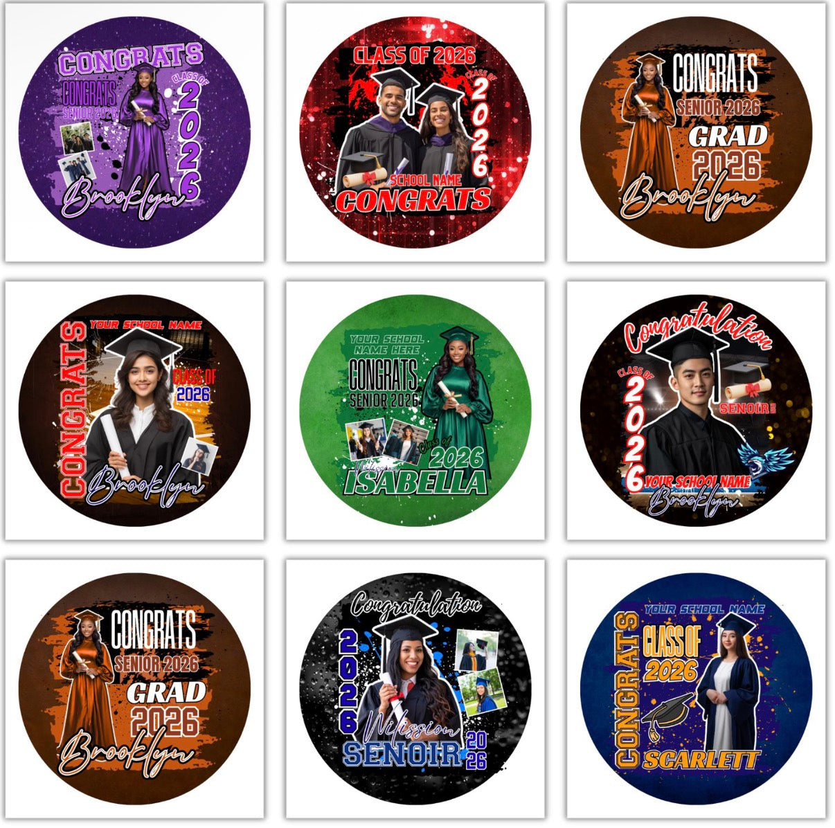 Graduation Photo Buttons