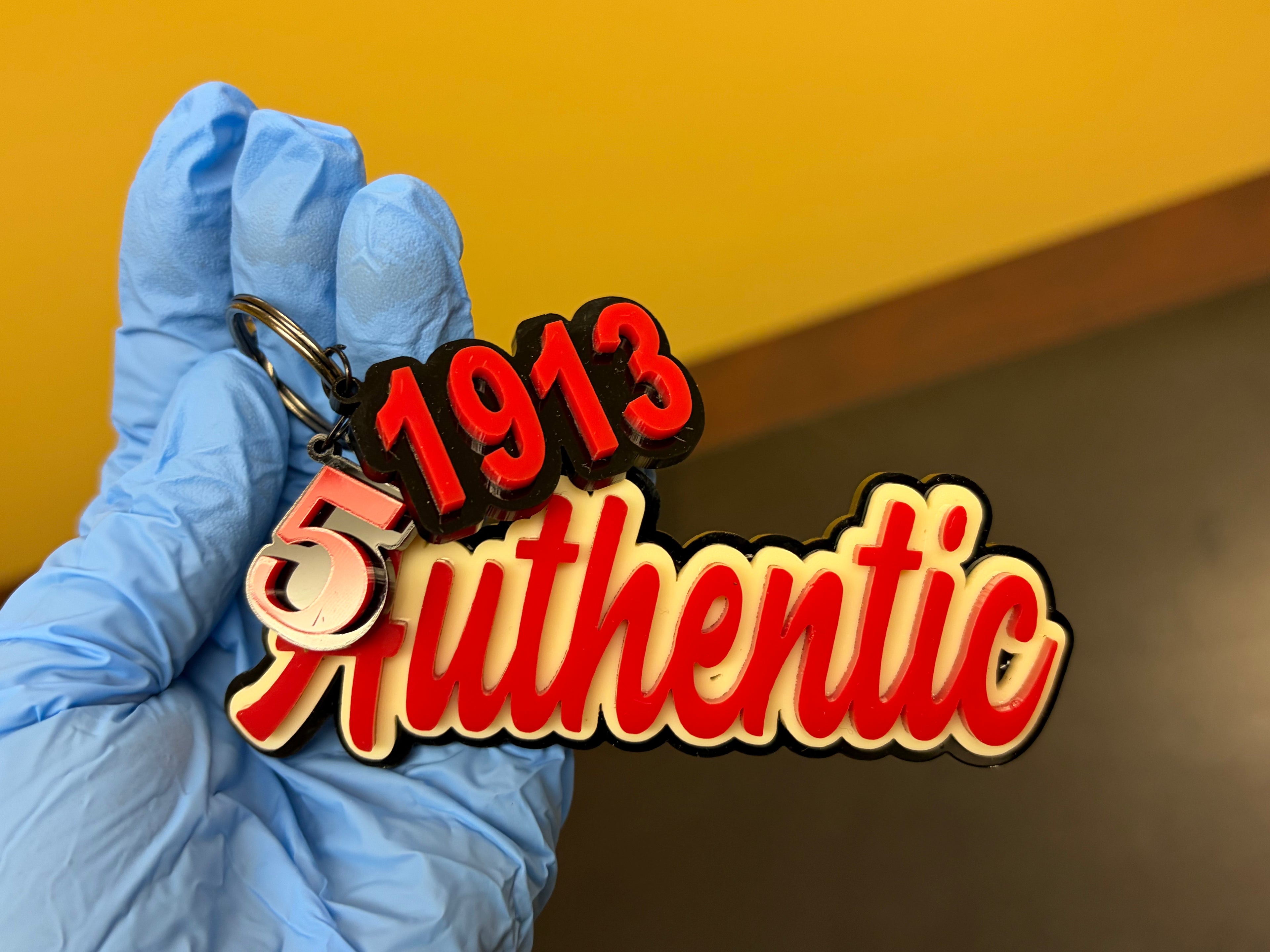 Custom Layered Keychain (Greek Edition)