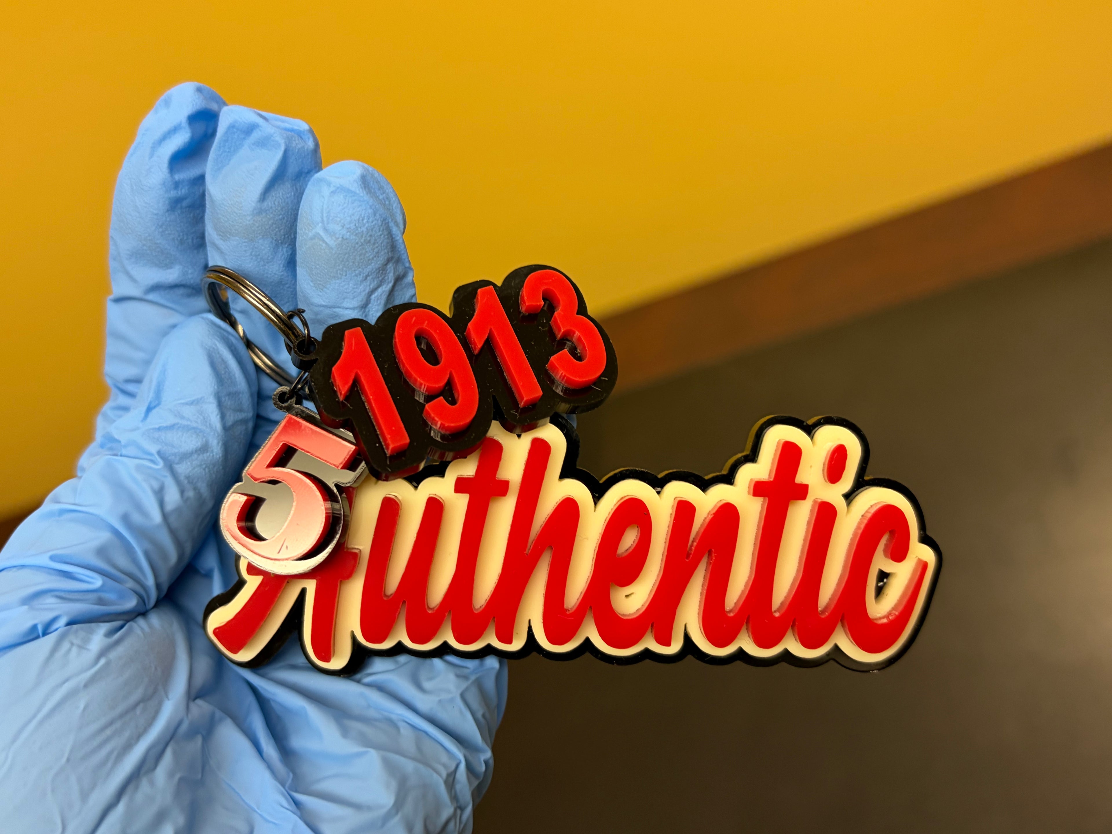 Custom Layered Keychain (Greek Edition)