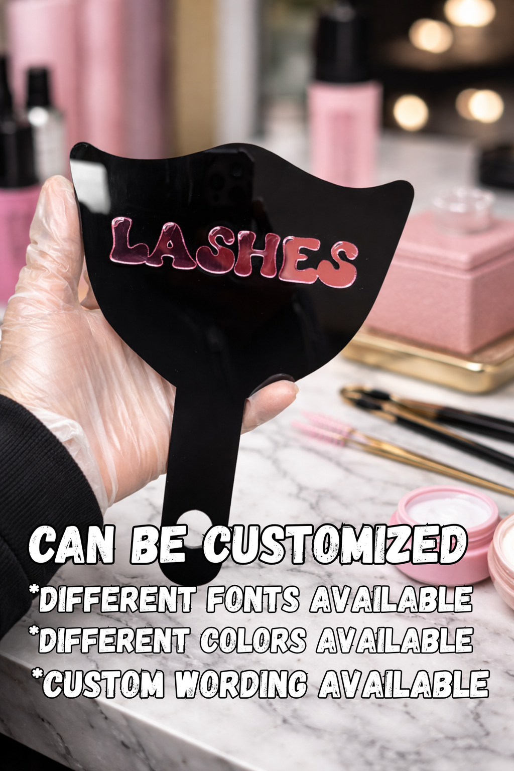 Acrylic Lash Tech Mirror (Photo Prop)